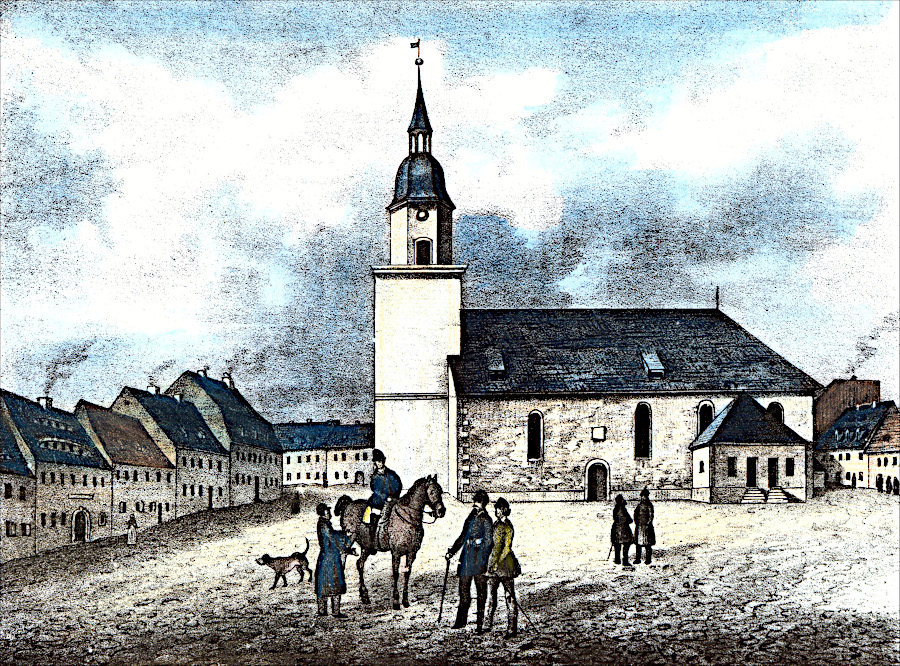 Ernstthaler Markt um 1842