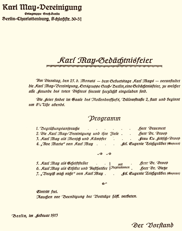 Karl-May-Gedächtnisfeier – Karl-May-Vereinigung
