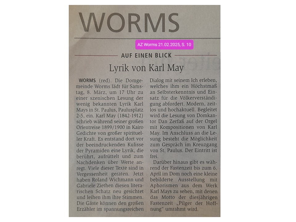 Allgemeine Zeitung Worms, 21.02.2025, S. 10